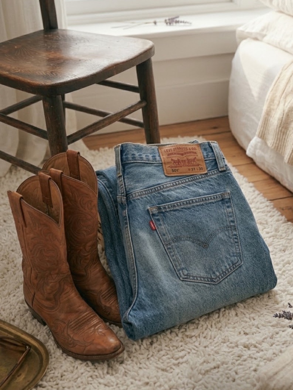 Levi's Vintage Light Blue Straight Leg Jeans